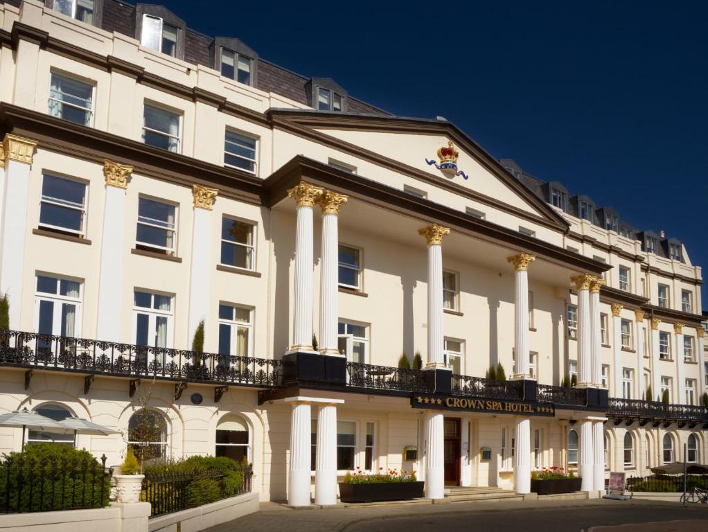 a large white building with columns at Crown Spa Hotel Scarborough by Compass Hospitality in Scarborough