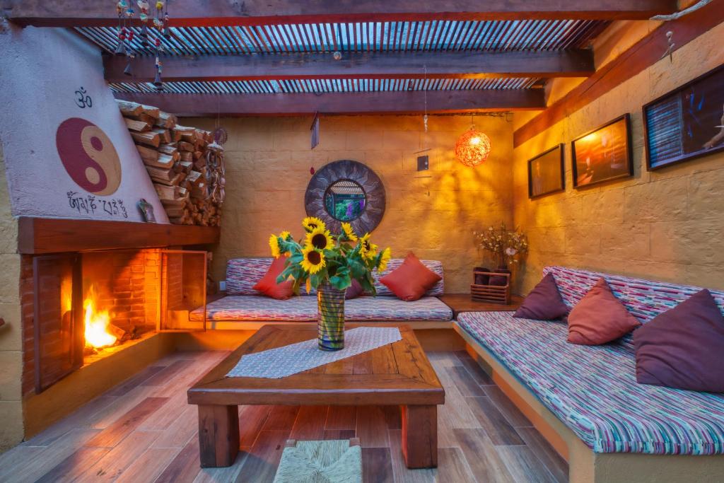 Cama o camas de una habitación en La Joya del Viento