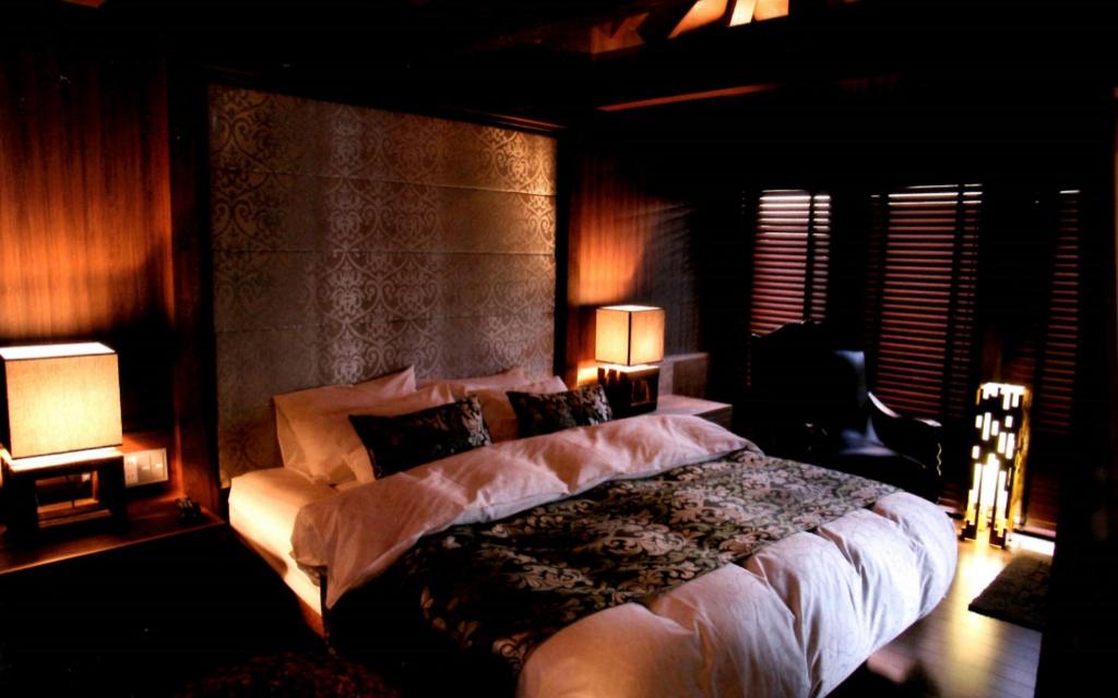 מיטה או מיטות בחדר ב-INDIGO GEO HOUSE #Ds1