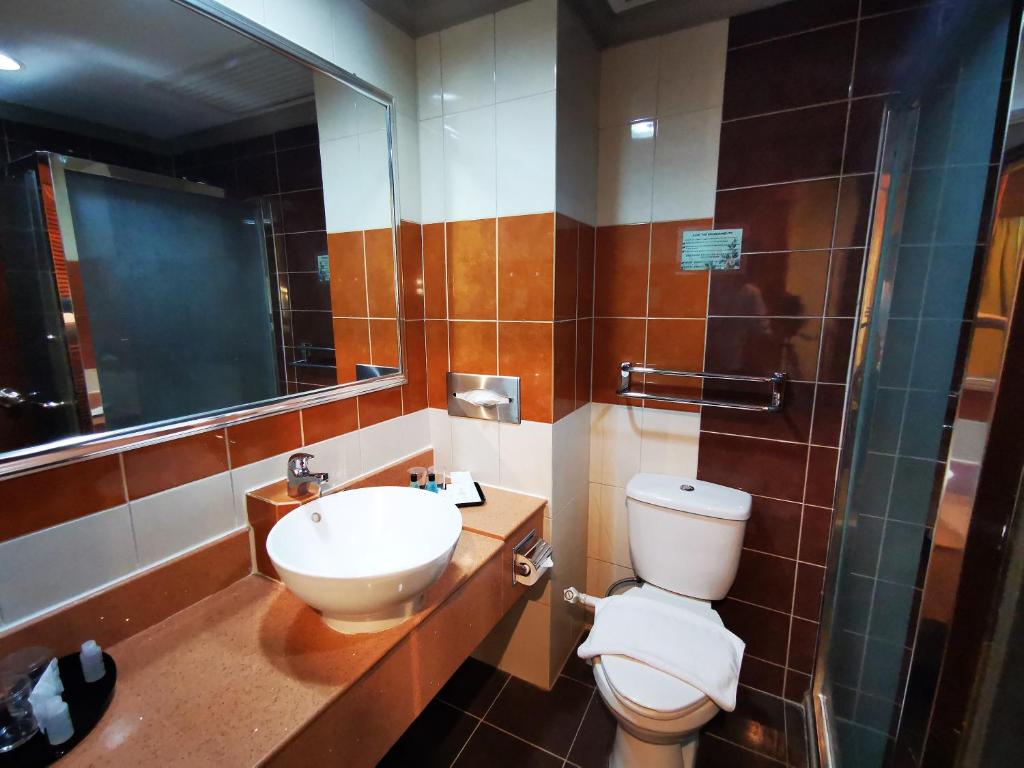 Koupelna v ubytování Hotel Sandakan