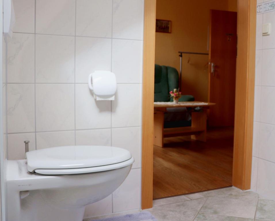 Koupelna v ubytování Pension Kuhn