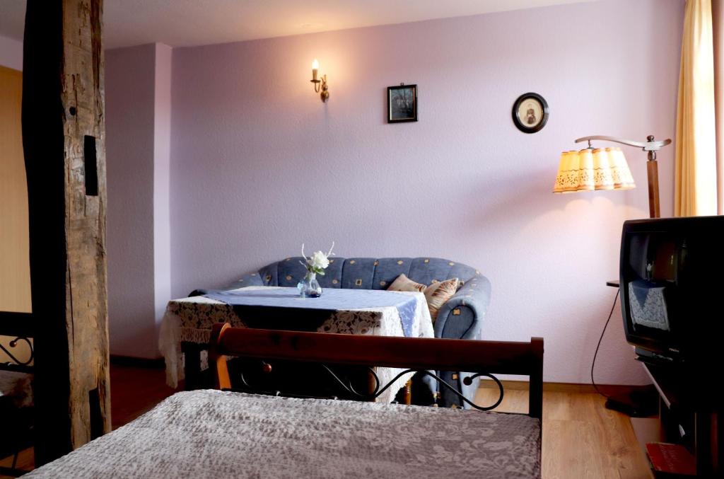 Postel nebo postele na pokoji v ubytování Pension Kuhn