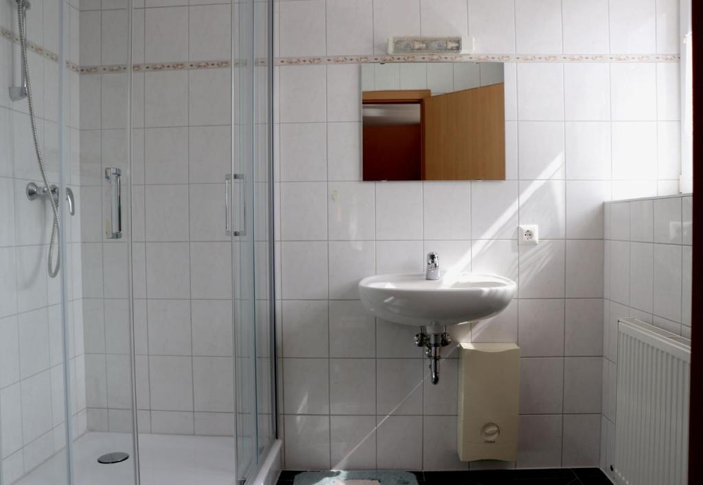 Koupelna v ubytování Pension Kuhn