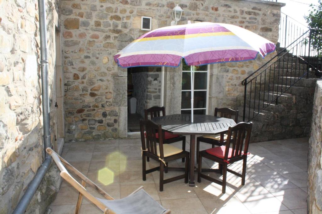 Patio nebo venkovní prostory v ubytování gîte jaune Ardèche L'Avventura