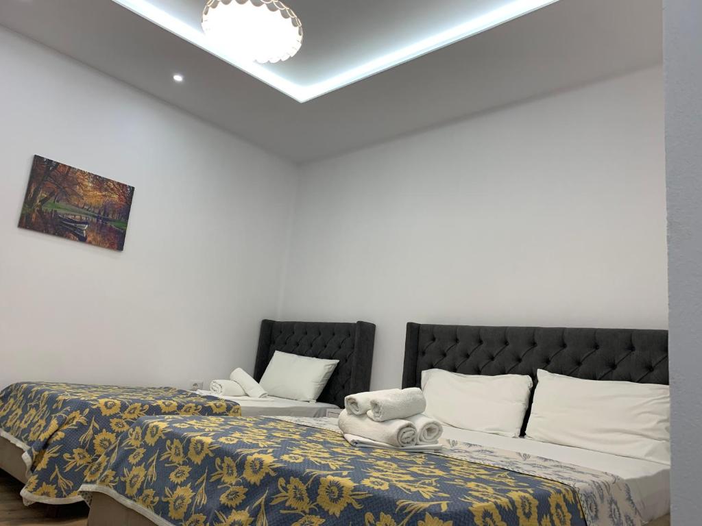 Letto o letti in una camera di Hotel Jurgen