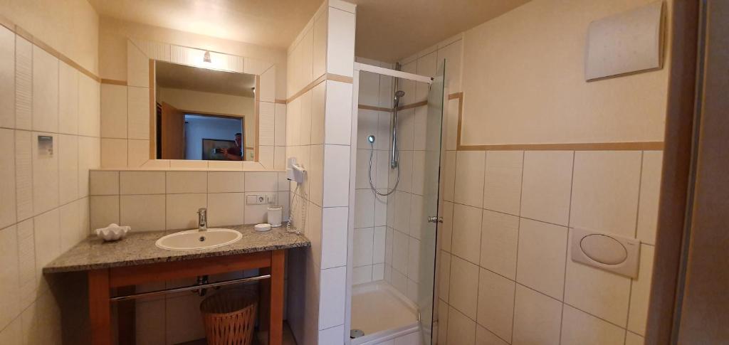 Koupelna v ubytování Landgasthof Krone