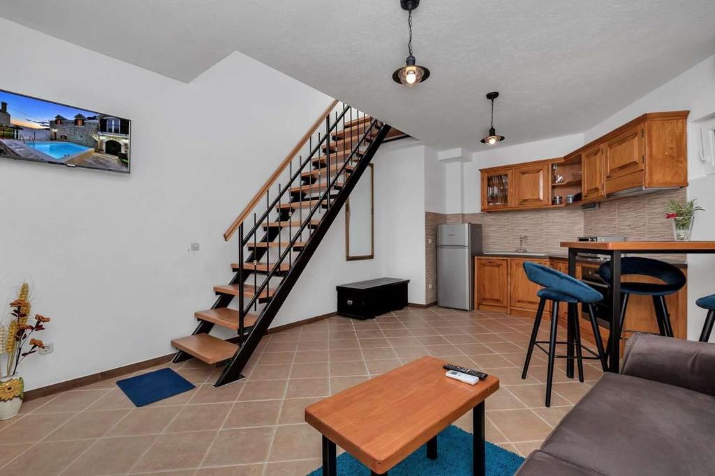 Kuchyň nebo kuchyňský kout v ubytování Luxury Villa Topolina