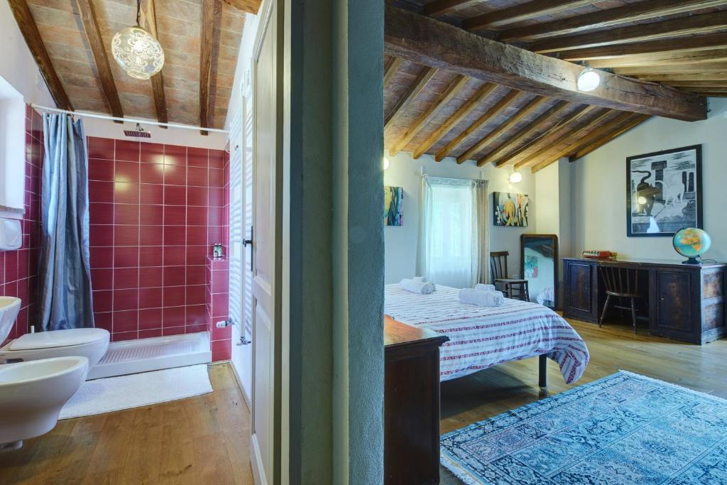 Posteľ alebo postele v izbe v ubytovaní Casa di Leo with pool