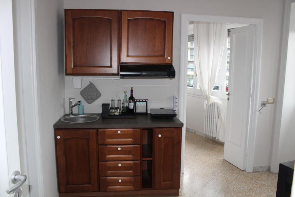 Kuchyň nebo kuchyňský kout v ubytování Porta Deuropa