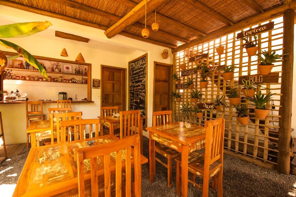 Restaurace v ubytování Casa de Paixão Caraíva