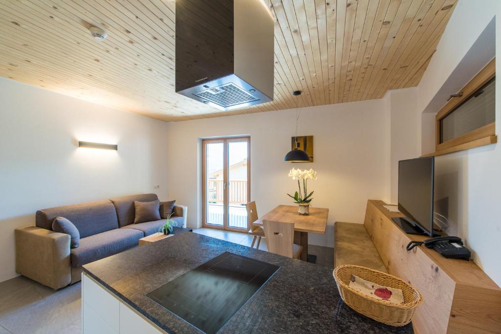 TV a/nebo společenská místnost v ubytování Eco Bnb & Apartments Bründlerhof