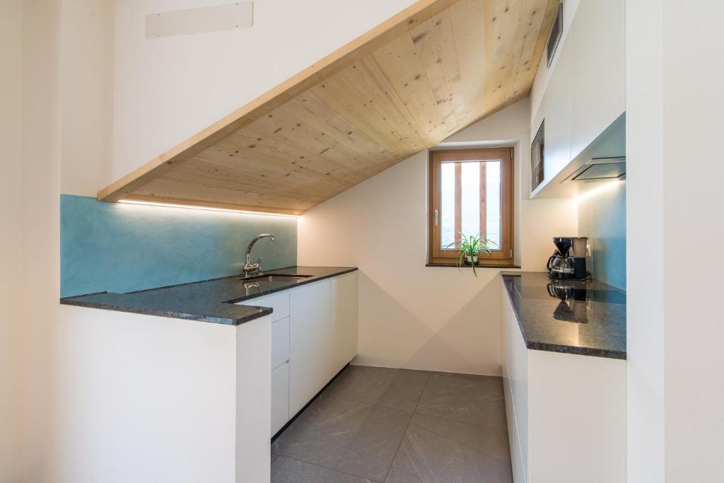Kuchyň nebo kuchyňský kout v ubytování Eco Bnb & Apartments Bründlerhof