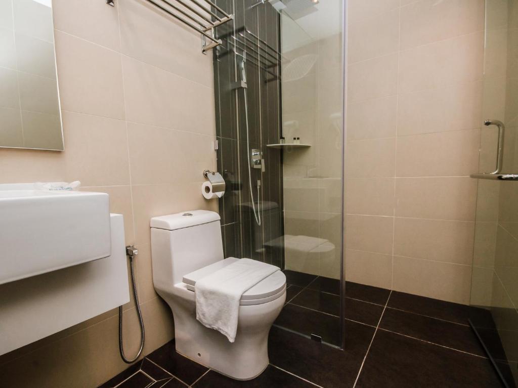Koupelna v ubytování Solid Hotels