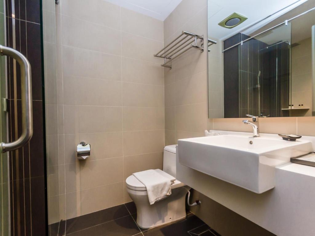 Koupelna v ubytování Solid Hotels