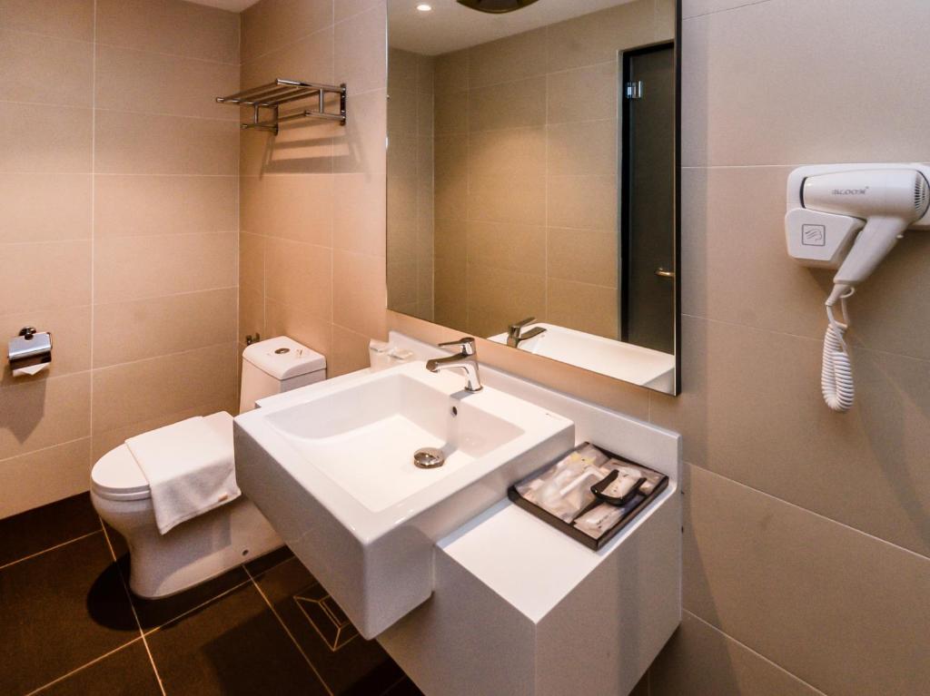 Koupelna v ubytování Solid Hotels