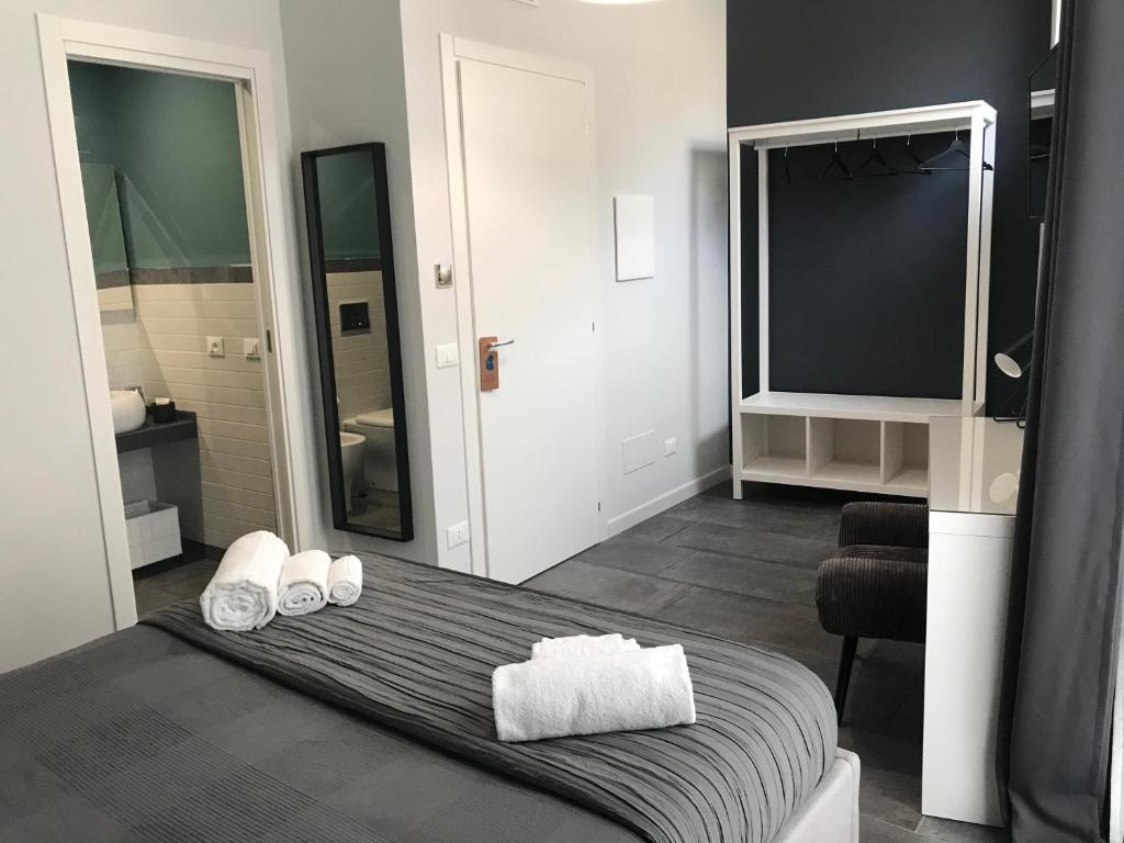 Postel nebo postele na pokoji v ubytování Barock