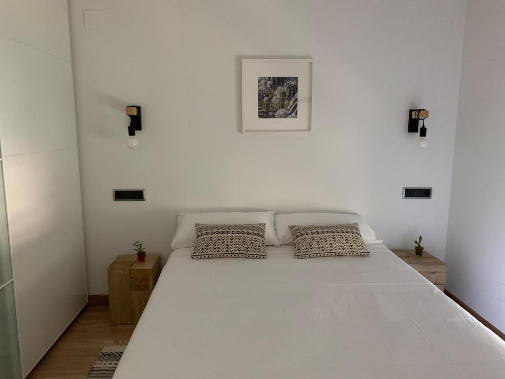 Postel nebo postele na pokoji v ubytování Apartamento Somos Ainsa