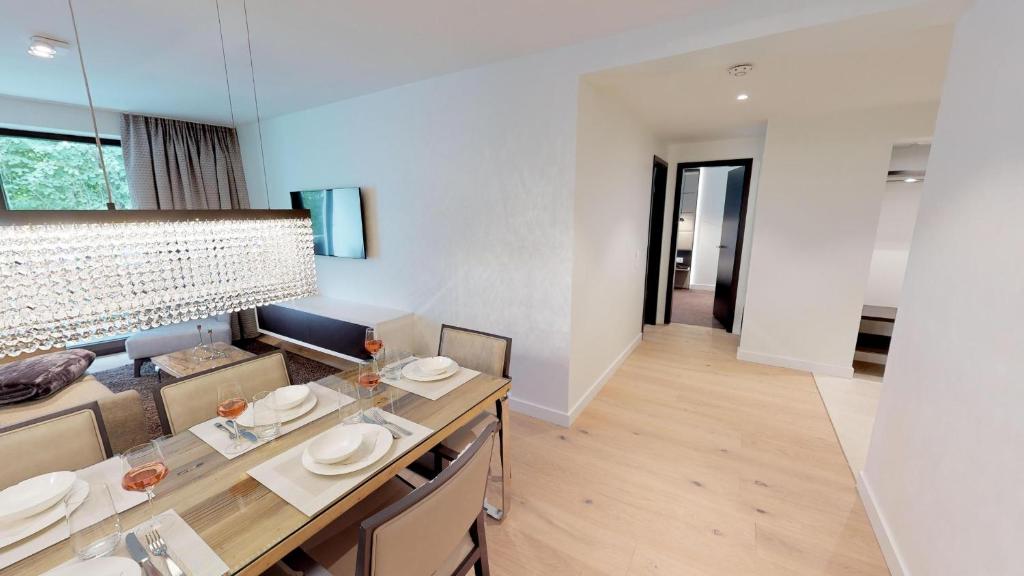 Posezení v ubytování White Pearl Apartment 1.06