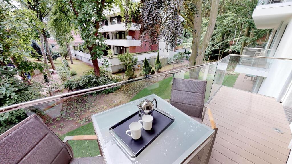 Balkón nebo terasa v ubytování White Pearl Apartment 1.06