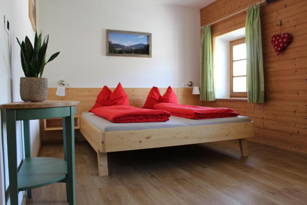 Cama o camas de una habitación en Obermairhof