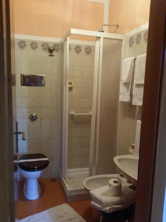 Koupelna v ubytování Albergo la Valle