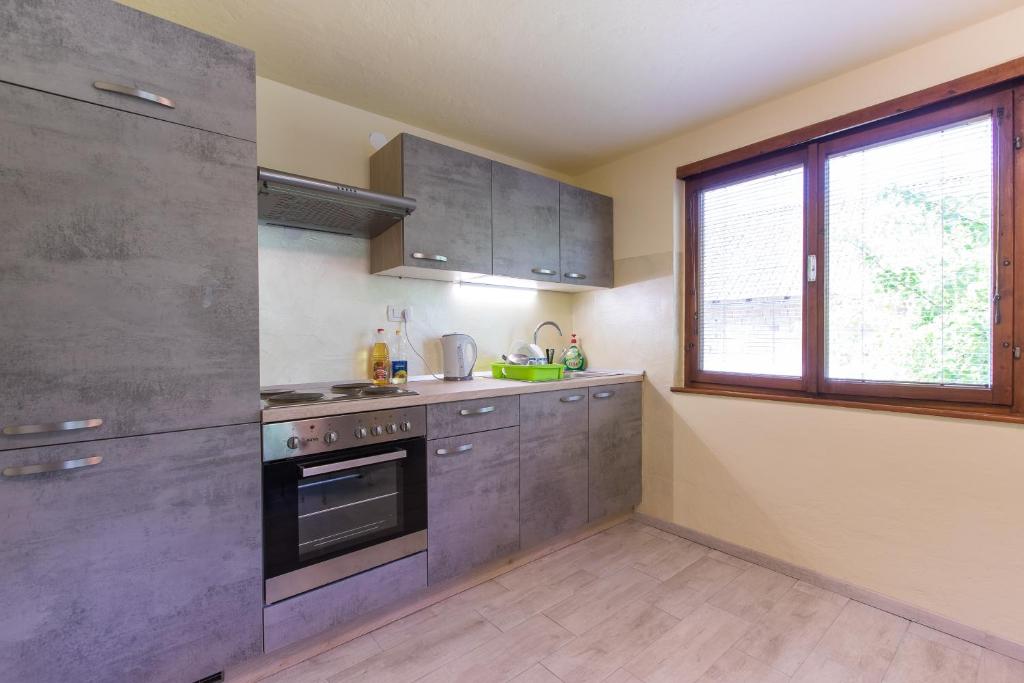 Kuchyň nebo kuchyňský kout v ubytování Dolar Rooms