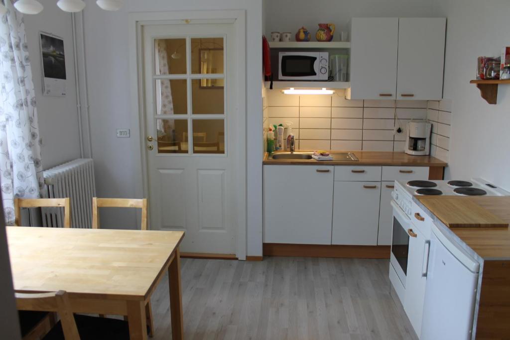 Kuchyň nebo kuchyňský kout v ubytování Móra guesthouse