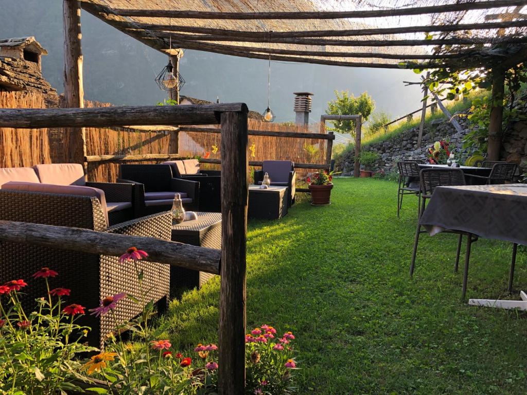 Zahrada ubytování B&B Osteria Morganti