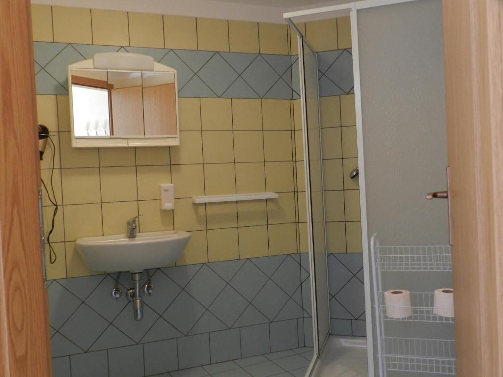 Koupelna v ubytování Rooms Pri Lovrižu