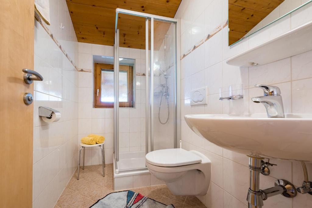 Koupelna v ubytování Ferienpension Steiner