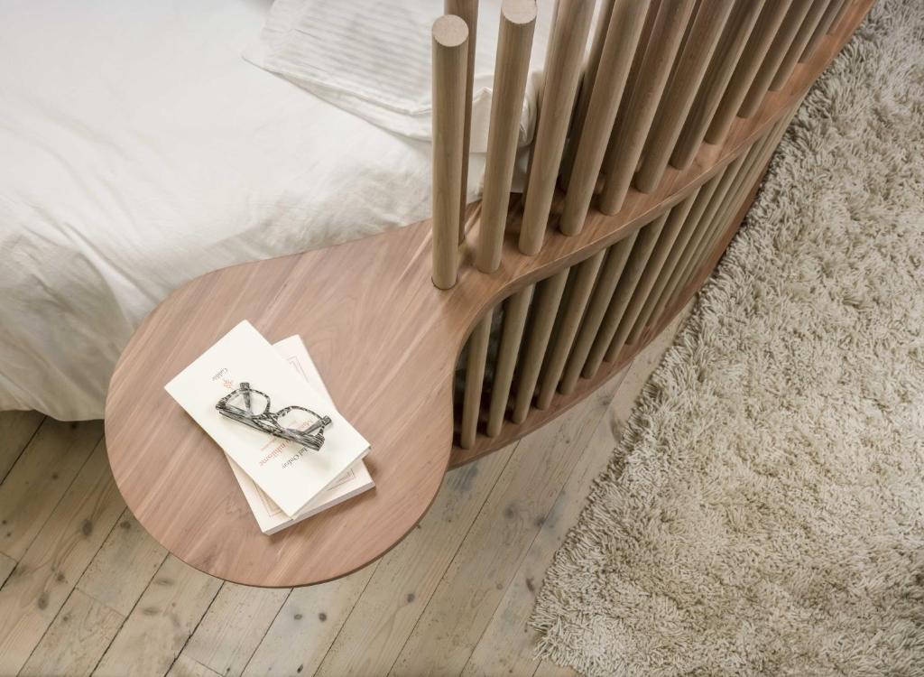 Cama o camas de una habitación en Ancienne fabrique de soie À la Galicière