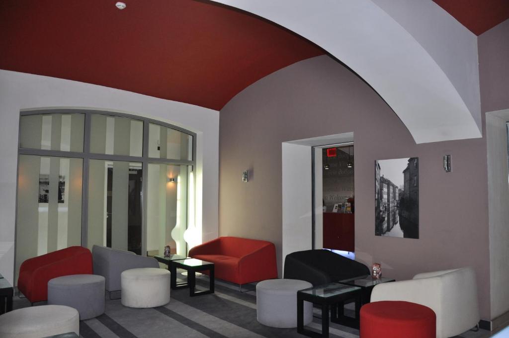 Posezení v ubytování Red & Blue Design Hotel Prague