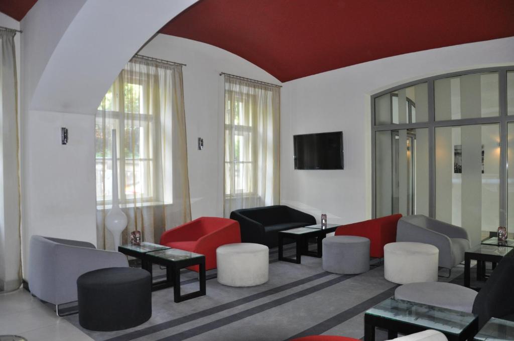 Posezení v ubytování Red & Blue Design Hotel Prague