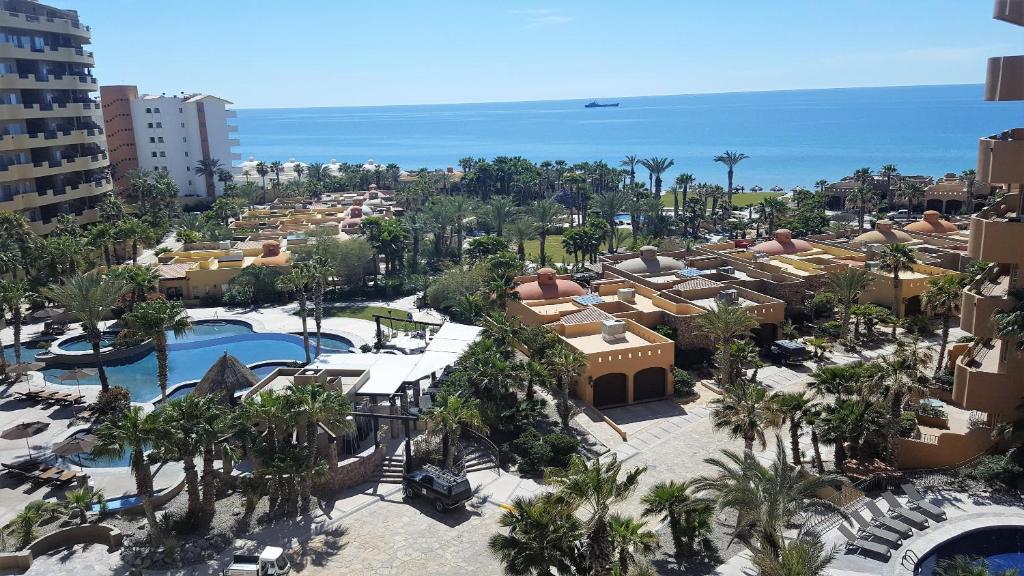 an aerial view of a resort with the ocean in the background at BELLA SIRENA RESORT in Puerto Peñasco