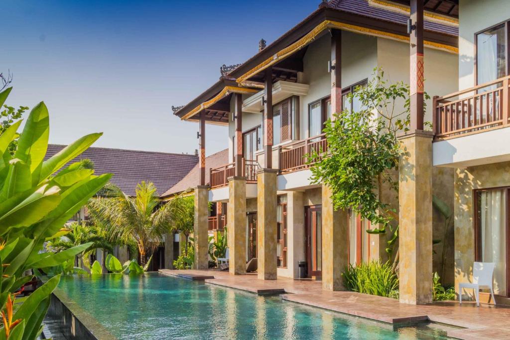 an image of a villa with a swimming pool at djabu Canggu Beach Villa in Canggu