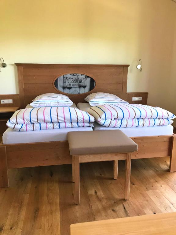 Postel nebo postele na pokoji v ubytování Die Wein Bleibe