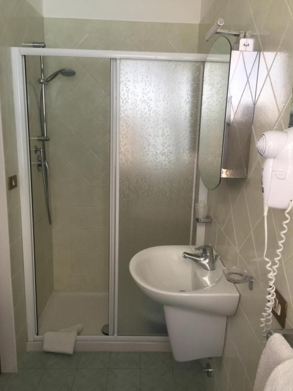 Koupelna v ubytování Hotel Margherita
