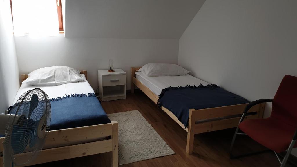 Postel nebo postele na pokoji v ubytování Guesthouse Osvald