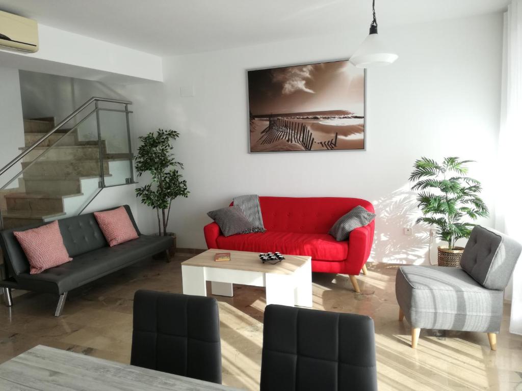 Posezení v ubytování Casa Gran mirador, 200 m2 ,Vistas al mar y WiFi, PEÑISCOLA