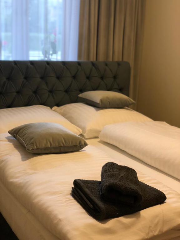 Posteľ alebo postele v izbe v ubytovaní Apartament Beauty