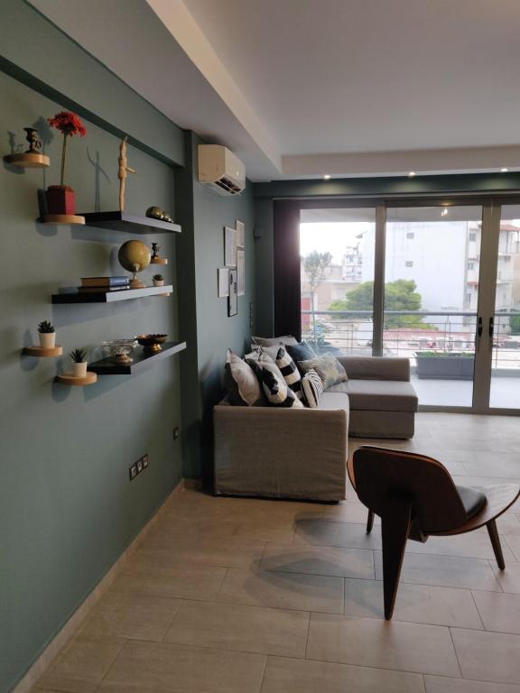 Posedenie v ubytovaní Elegant Bright Apartment with Acropolis view terrace