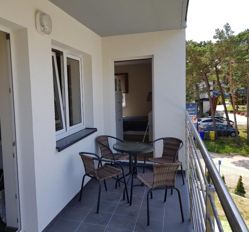 Balkón alebo terasa v ubytovaní Apartament Bałtyk