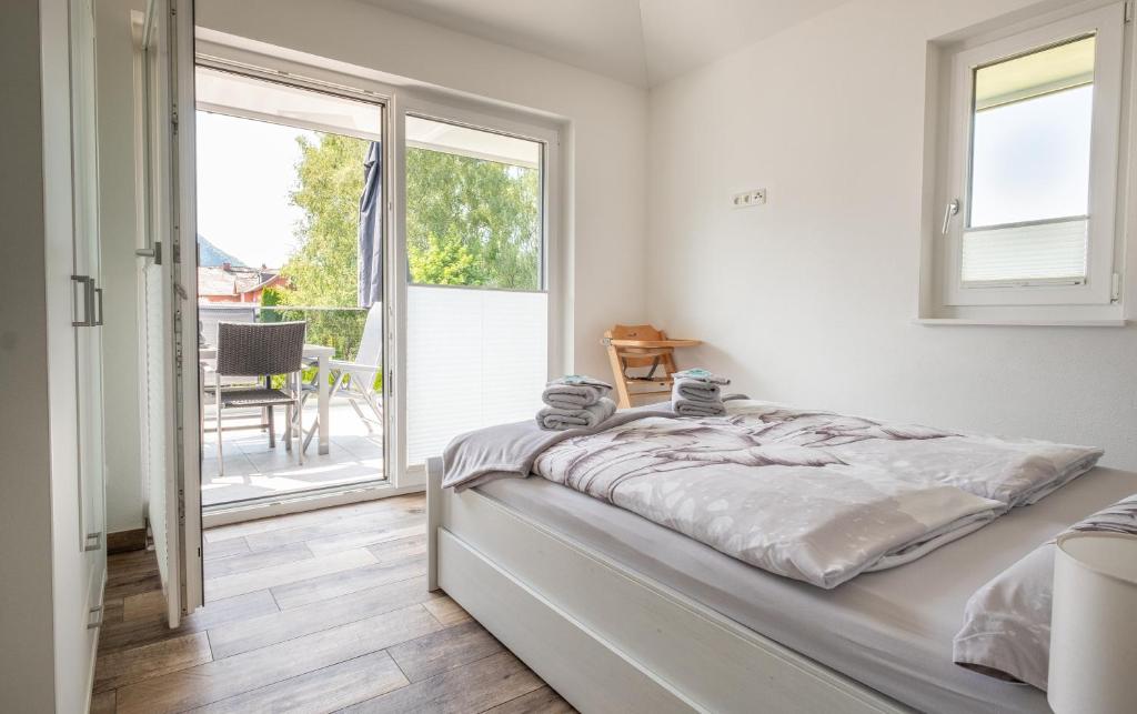 Posteľ alebo postele v izbe v ubytovaní Luxuriöse Penthaus Wohnung