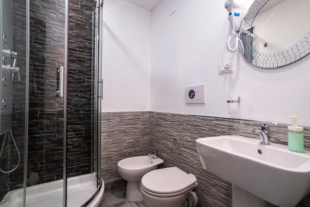 A bathroom at B&B La Cittadella