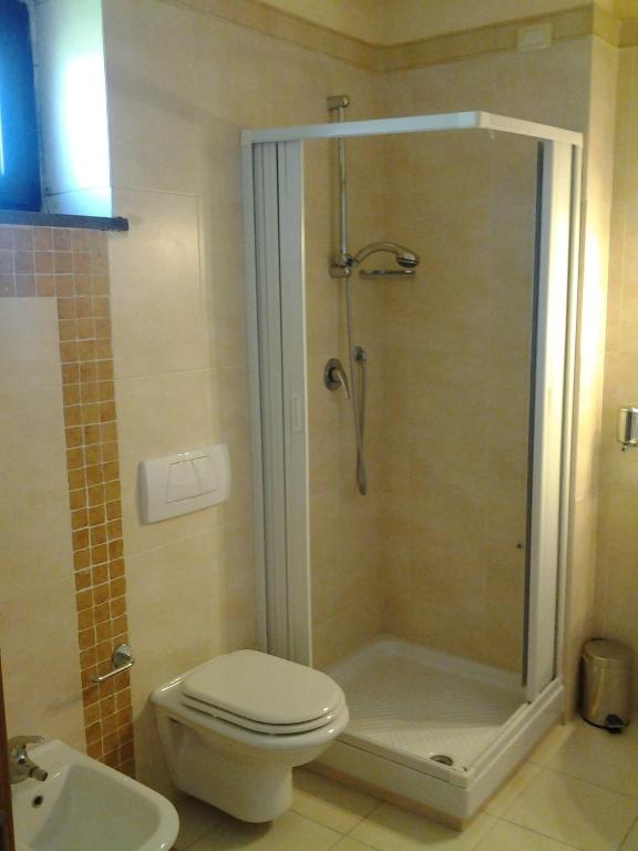 Koupelna v ubytování Hotel Milomax