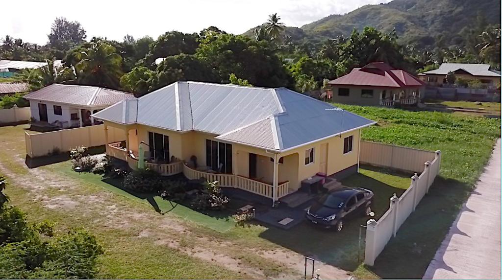 an aerial view of a house at My Ozi Perl New Creole Villas in Grand'Anse Praslin