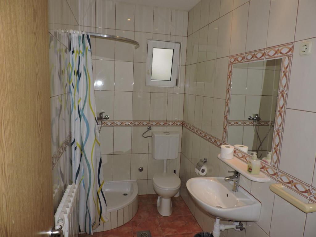 Koupelna v ubytování Apartments Lidus