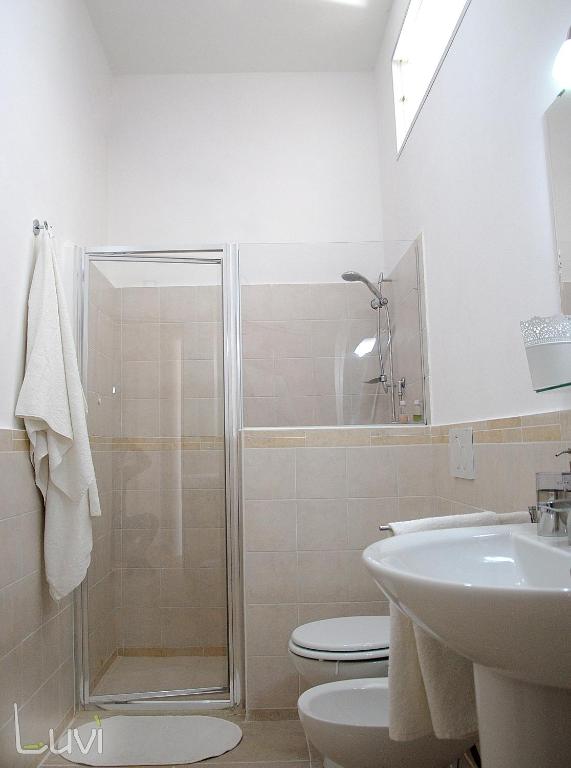 Koupelna v ubytování B&B Luvì