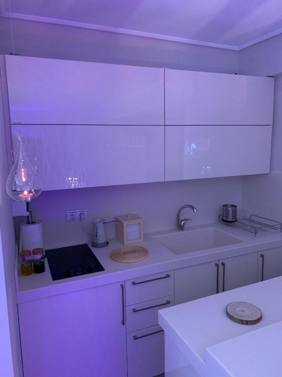 Kuchyň nebo kuchyňský kout v ubytování Eva suite Vip excellent studio 1