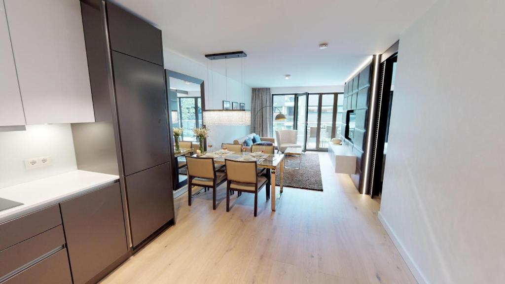 Posezení v ubytování White Pearl Apartment 1.03